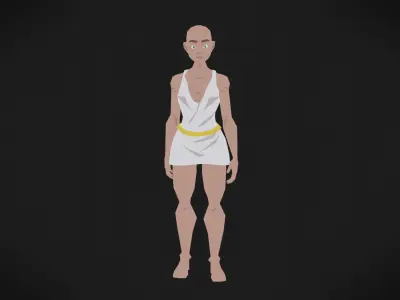 Colorly - Philosopher Guy - Game Ready - Rigged - Customizable Low-poly 3D model