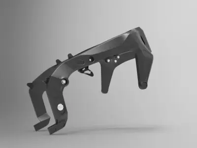 YAMAHA MT09 MAIN FRAME REAL SCALE telaio principale 3D print model