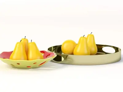 Angeline Round Mirrored Metal Decorative Centerpiece Tray   3D model