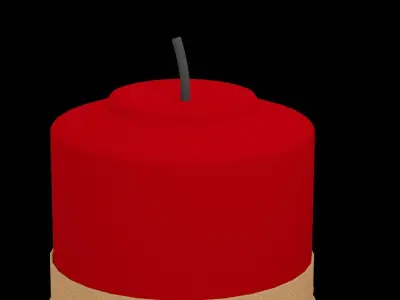 Christmas Candle Low-poly 3D model purchase