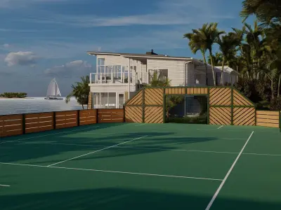 Urban stadium - Street soccer pitch 3D model