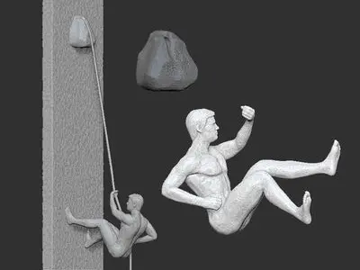 Climber statue wall hanging ornament 3D print model