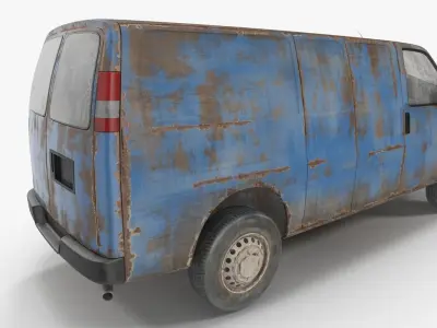 Rusty van 03 3D model