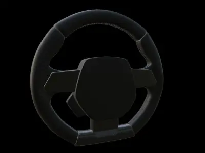 Steering Wheel Low-poly 3D model by romilton11ity