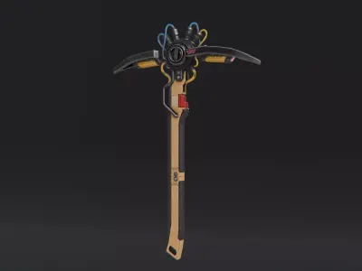 Sci-fi Pickaxe 3D model