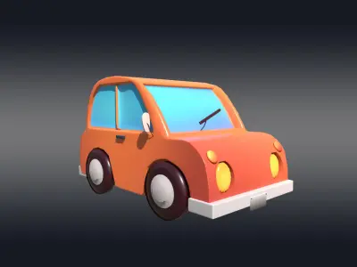 Cartoonish Vehicle Pack Low-poly 3D model