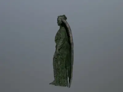 Angel Statue 05 Low-poly 3D model