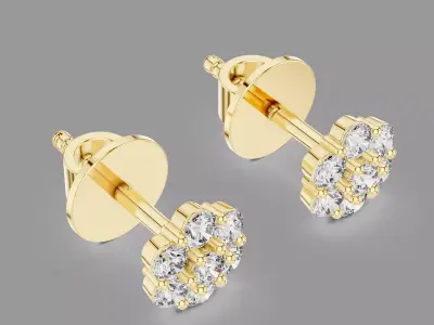 Diamond Earrings  3D print model