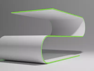 futuristic table  Low-poly 3D model