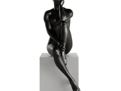 Finesse Decor Antoinette Doll Sculpture With Base 3D model