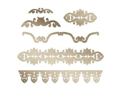 Set of decorative elements 3D model