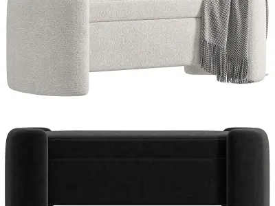 Storage Bench By Crateand Barrel 3D model