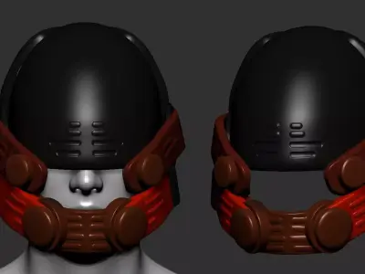 helmet high poly sculpt 3d printable  3D model