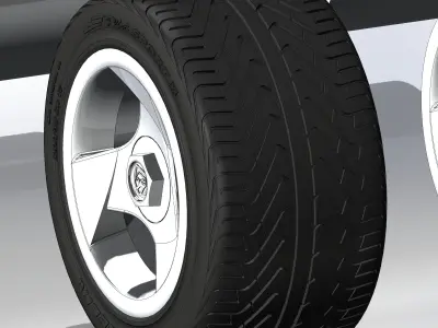 Set of wheels for scale model Viper 1992 3D print model