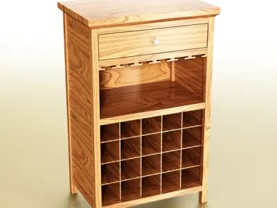 Wine Table Rack 3 3D model