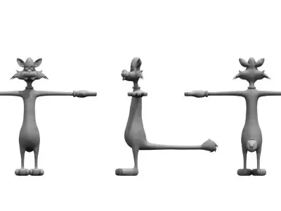 cat tom cartoon 3d model 3D model