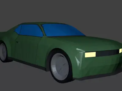 Generic Low Poly Muscle Car Low-poly 3D model
