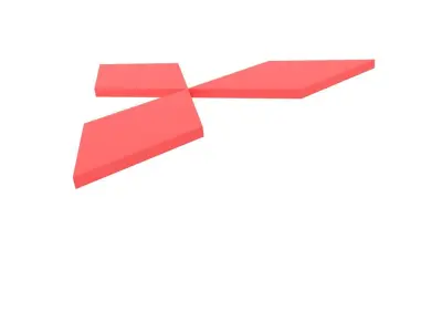 Mitsubishi emblem Low-poly 3D model