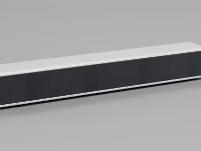 Soundbar V3 - Universal White Audio Speaker Low-poly 3D model