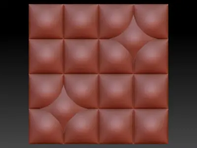 3D WALLPANEL 600MM x 600MM 3D model