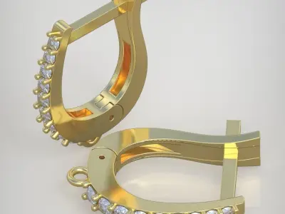 Earring model 242 3D printable model 3D print model