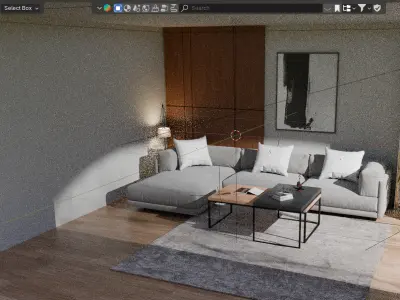 Luxury Modern Sofa Set  3D model