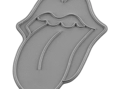 Hot Lips Rolling Stones Neon Sign 3D model