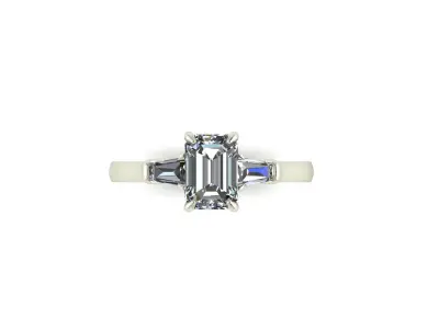 Three-stone Diamond Ring R3 3D print model
