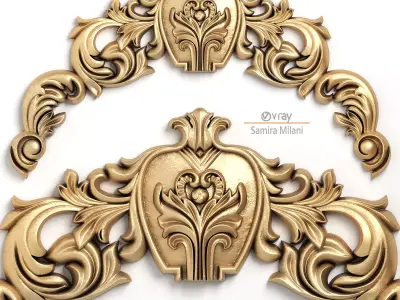Carved decor 3 3D model