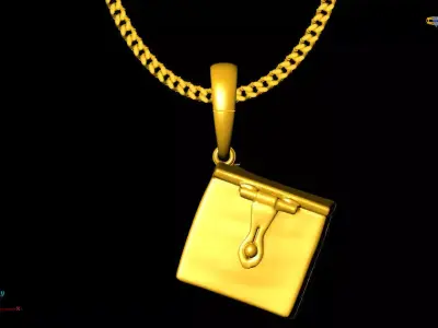 Box pendant charms - one inch pendant 3D print model