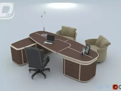 Gallen Office DeLuxe Set 3D model