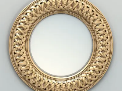 Round mirror frame 003 3D model