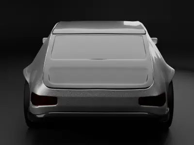 Retro Coupe GT  Car 3D Model  3D model