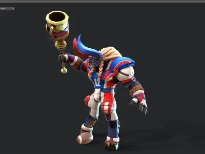 Rugby Low-poly 3D model purchase