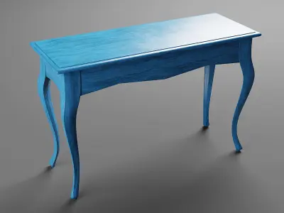 Blue Console Table 3D model