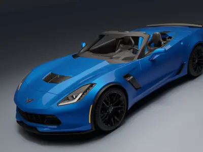 Chevrolet Corvette Z06 Low-poly 3D model