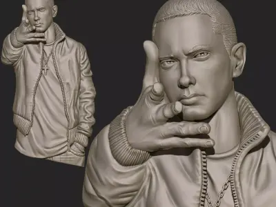 EMINEM Bas-Relief 3D Model - For Printing 3D print model 3D print model