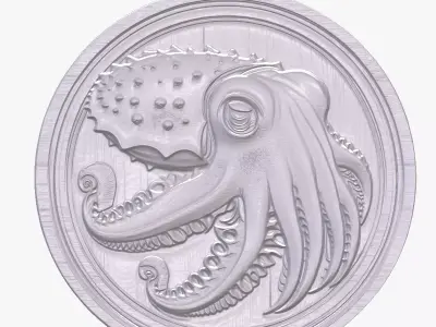Cuttle Fish 2 basrelief for 3D printing 3D print model