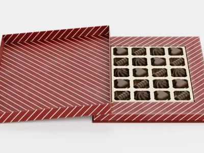 Chocolate Box V4 - Luxury Gift Box Filled with Pralines 3D model