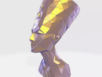 Nefertiti WIREFRAME VORONOI WIREMESH MESH 3D print model