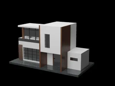 Modern House Free low-poly 3D model