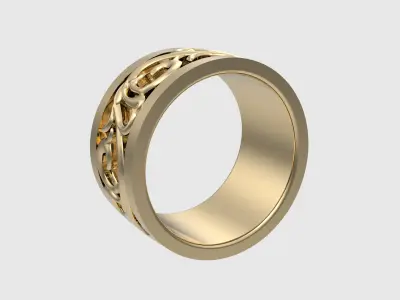 Ornate Filigree Band Ring JDBCo 3D print model