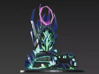 Cartoon Fantasy Thrones 3D Models Pack PBR Low-poly 3D model