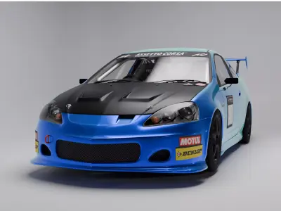 Honda Integra Type R Race 2004 Low-poly 3D model