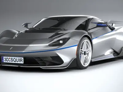 Pininfarina Battista Reversario 2024 LowPoly 3D model