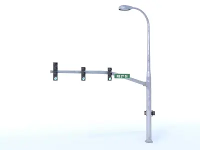 Traffic Lights Free 3D model buy