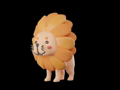 3D model Cute Lion 3D model