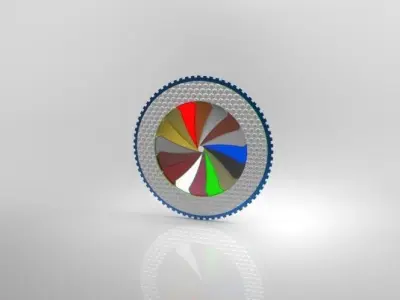 diaphragm colorful circle 3D model