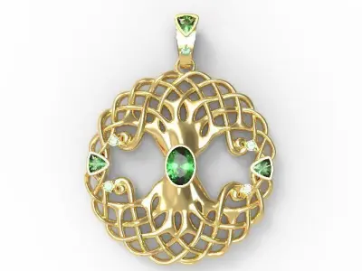 Pendant tree of life 3D print model 3D print model