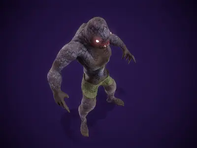 Creature monster bichion Low-poly 3D model
